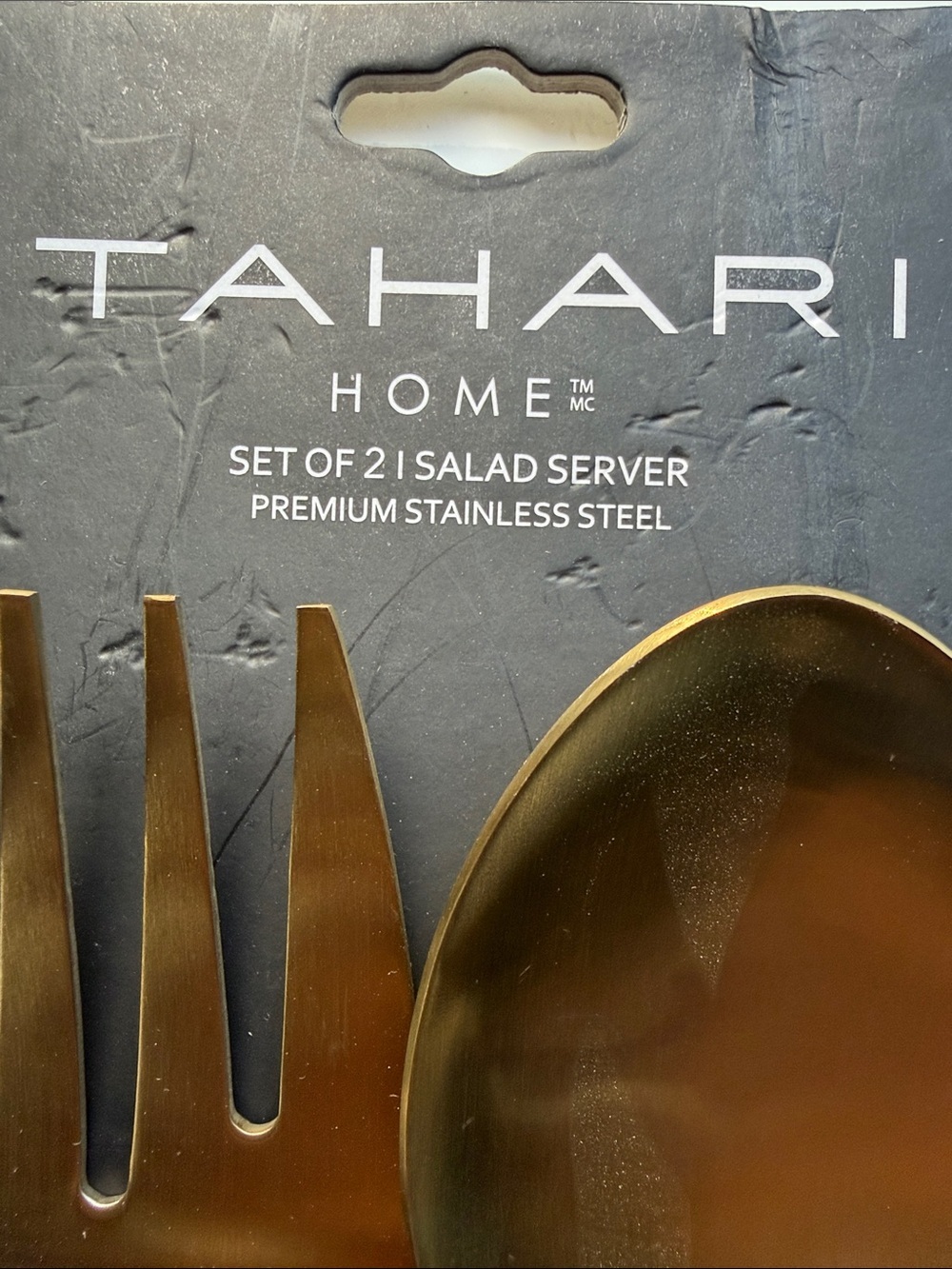 Tahari Home checkered salad servers - Picture 5 of 8